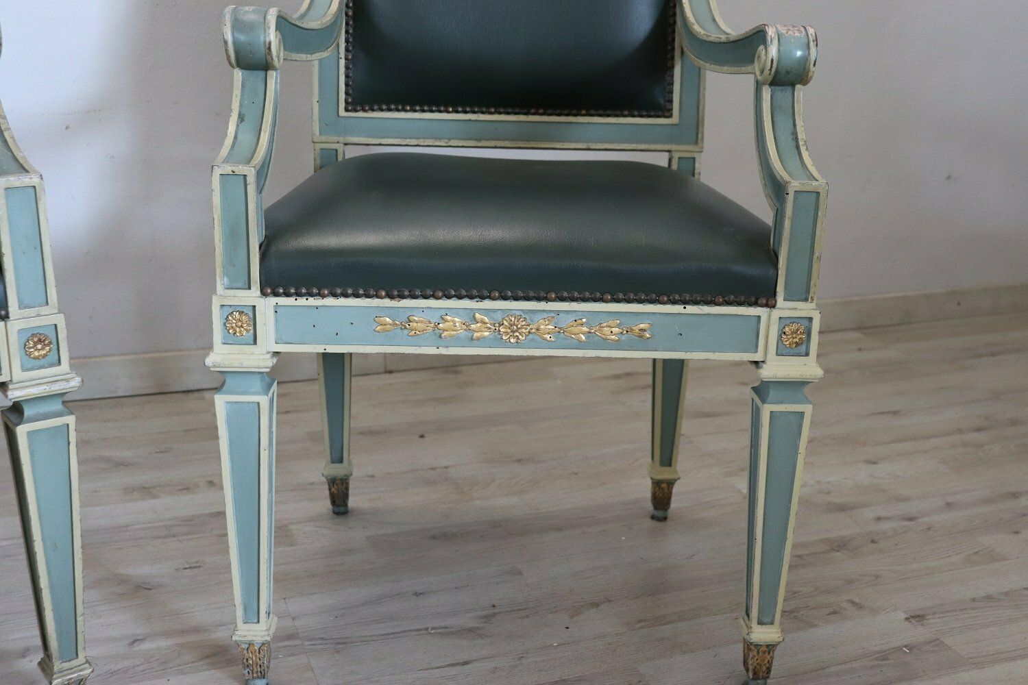 Lacquered Wood Armchairs, 1930s, Set Of 2 photo for sale