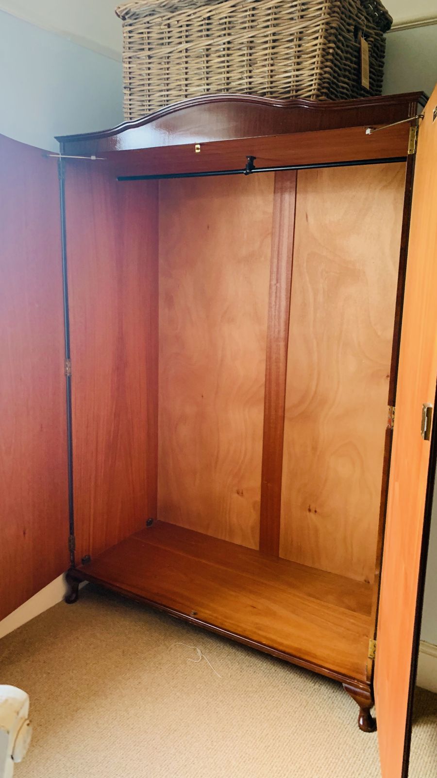 A Rare Beithcraft Flamed Walnut Wardrobe photo for sale
