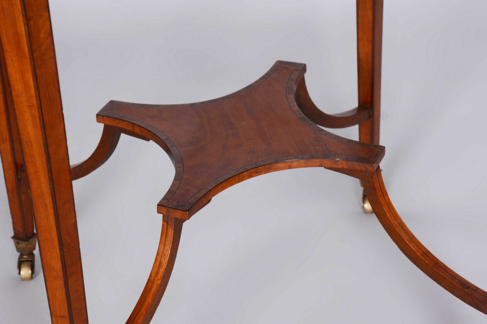 photo for sale Restored Biedermeier Cherry Tree Round Table, Detailed Marquetry, France, 1850s