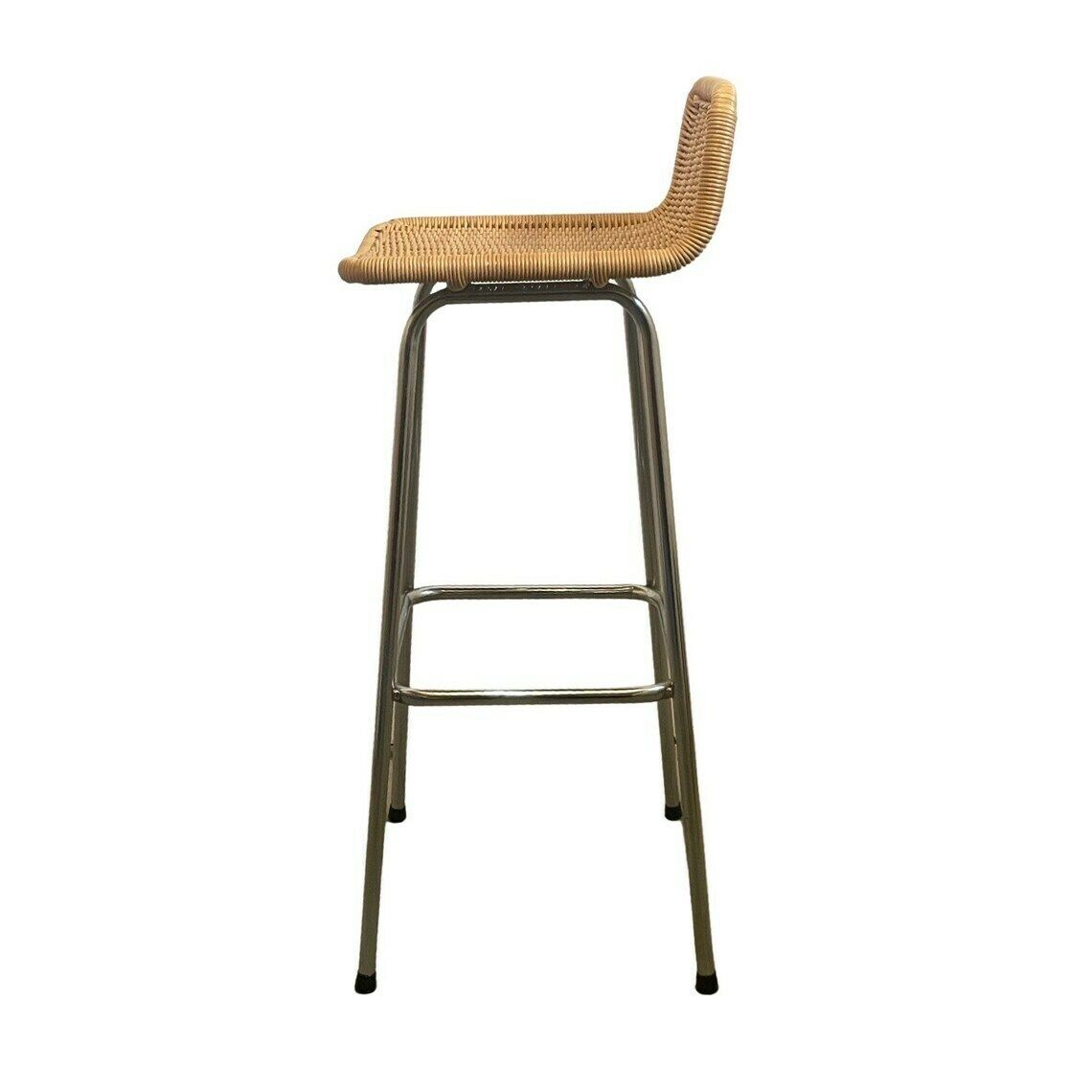 Dirk Van Sliedrecht  Rohe Noordwolde  Bar Stool With Wicker  Rattan Seat  In Great Condition Multiple In Stock photo buy