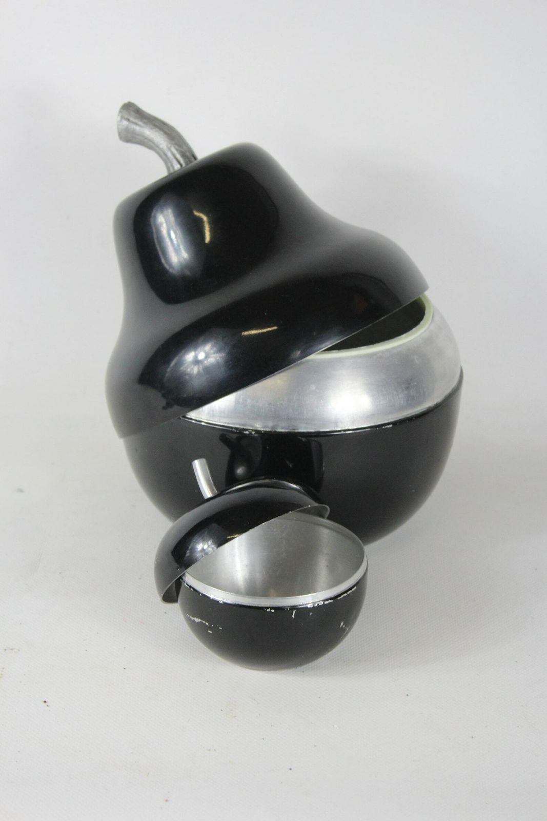 Ca. 1960’s   Aluminium   Champagne Bucket / Ice Bucket In The Shape Of A Pear With Matching Apple Shaped Container photo furniture