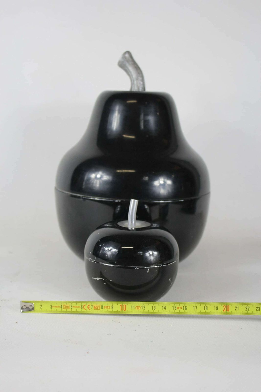 Ca. 1960’s   Aluminium   Champagne Bucket / Ice Bucket In The Shape Of A Pear With Matching Apple Shaped Container photo Home Decor