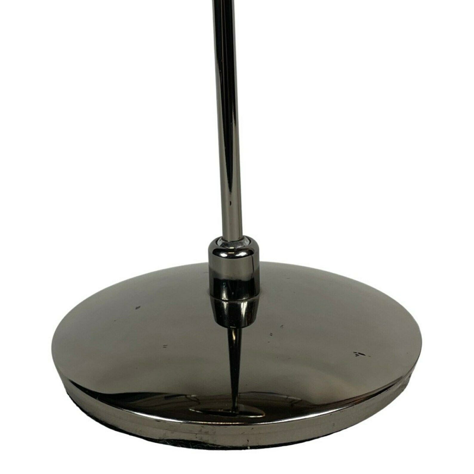 Chromed And Gun Metal Desk Lamp   1980’s   Fully Adjustable   Italian Made photo Lighting