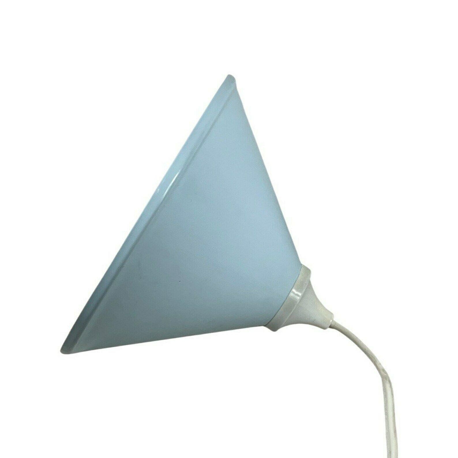Mid Century Modern   Hanging Pedant In Baby Blue Enameld Steel   Scandinavian  70’s photo for sale