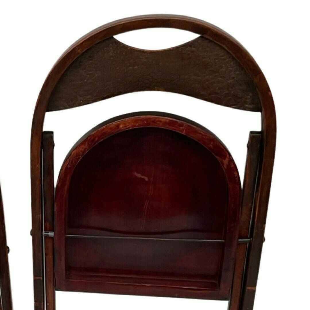 Thonet B751 (Set)   Folding Chair   Art Deco   Crocodile   Aligator Pattern (Fully Original Rare) photo vinterior