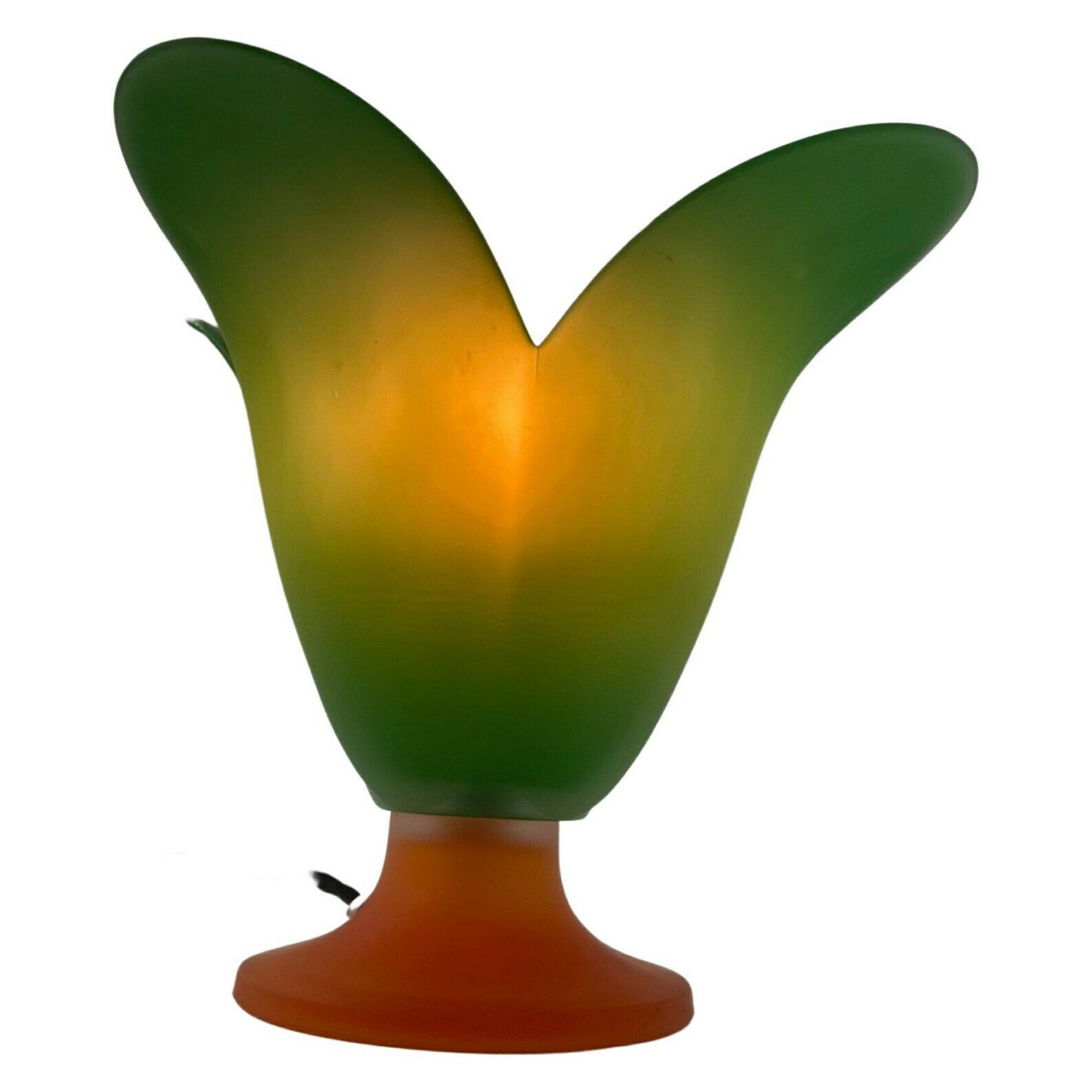 Vandeheg   Tafellamp Van Glas   Groen/Oranje   Model Tullip photo 147.0