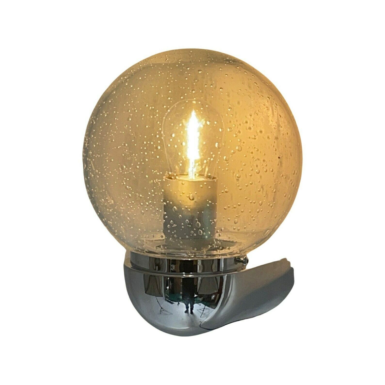 Glashutte Limburg   Chromed Wall Sconce With Glass Top
