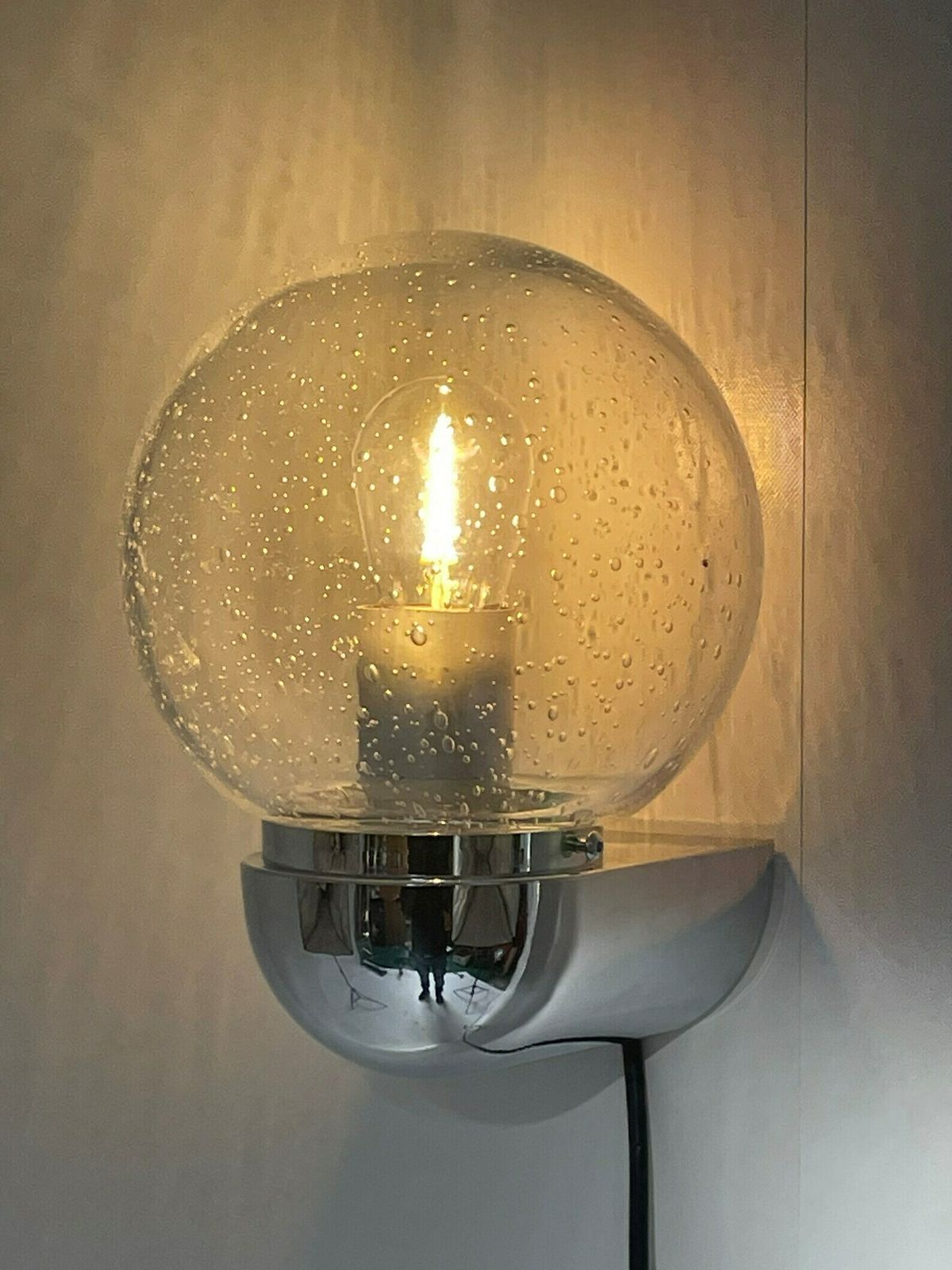 Glashutte Limburg   Chromed Wall Sconce With Glass Top photo Lighting