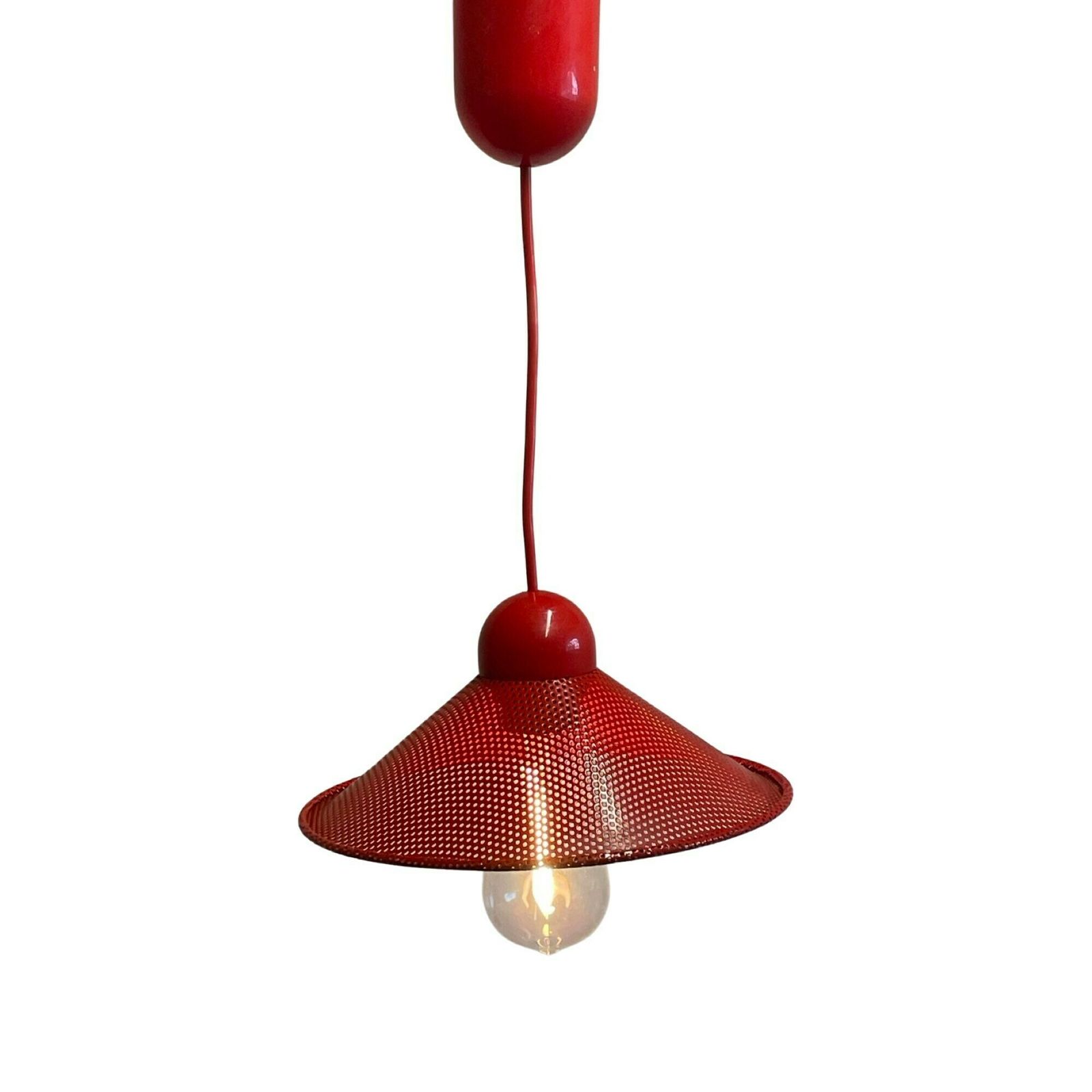 Postmodern Memphis Stijl Hanglamp Met Bijpassende Plafondrozet – Zeldzaam Model! photo Verlichting