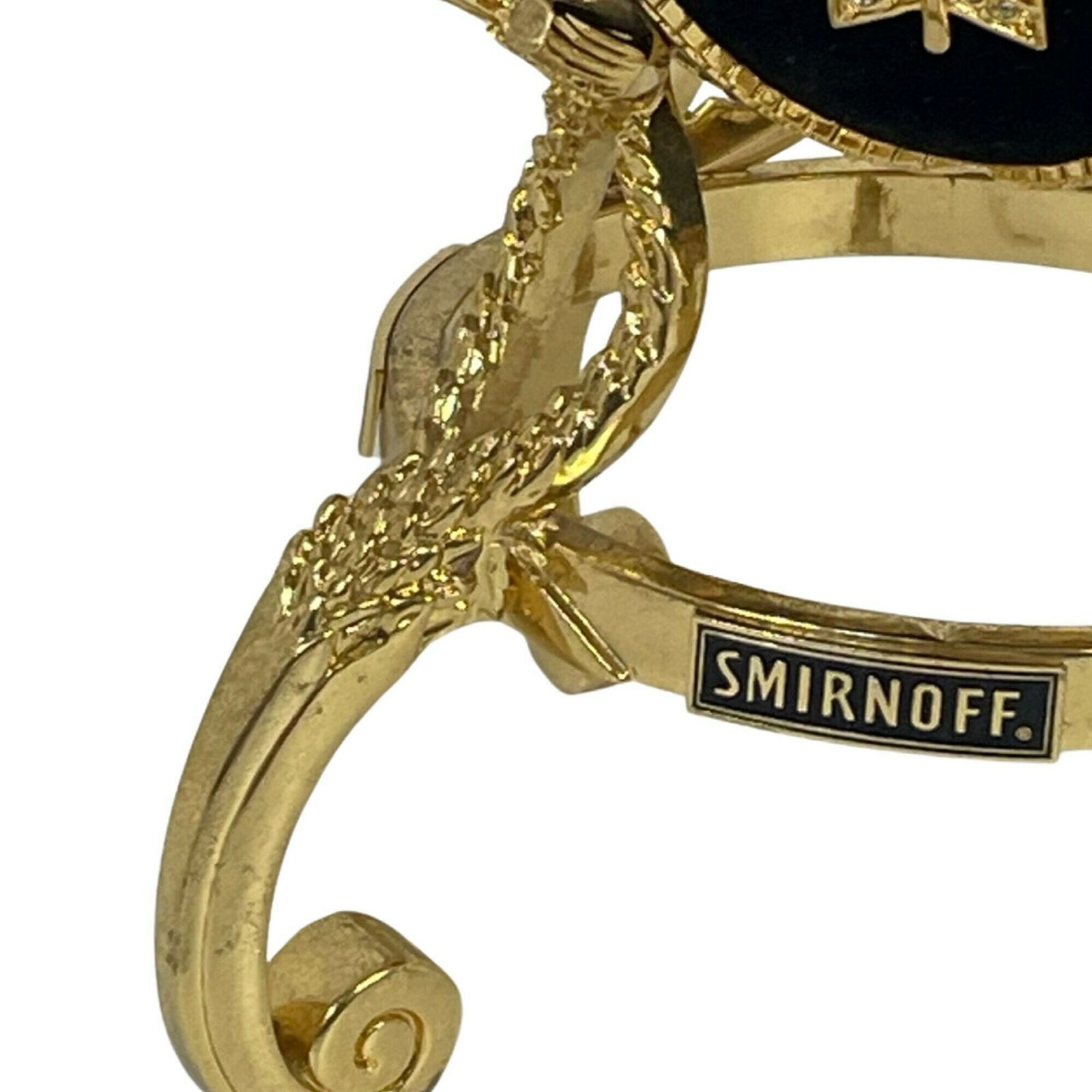 Faberge Egg   Smirnoff   Ca. 3.5kgs   Black Velvet And Crystal Inlay On Gold Colored Framework   Ice Bucket / Cooler photo 707.0