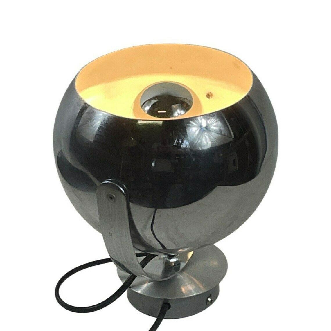 Pop Art / Space Age Design   Chromen Tafellamp & Spot   Bolvormig photo Verlichting