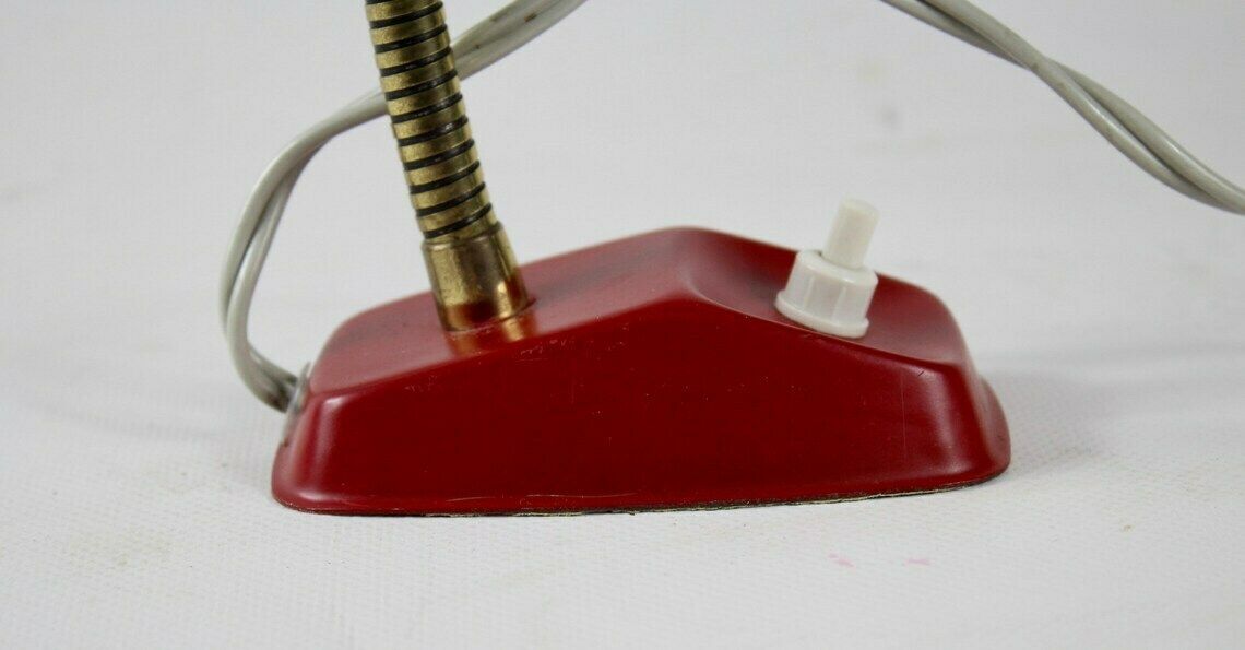 Fm Design Denmark – Rode Bureaulamp – Scandinavisch Design – Messing Hals photo for sale