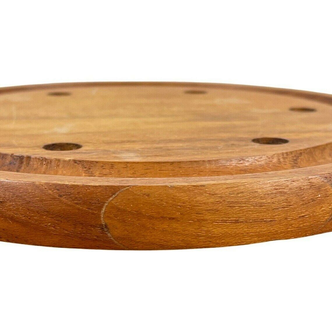 Digsmed   Lazy Susan / Serving Tray   Teak Wood And Smoked Glass   1950’s Scandinavian Design photo buy