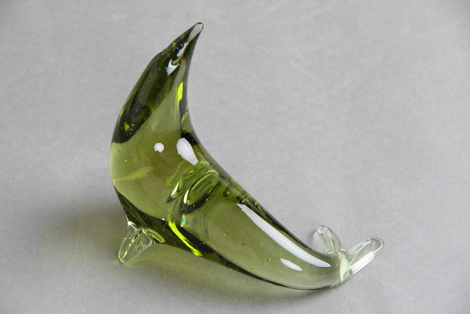Sea Lion In Green Glass, 1970s Figure In Green Glass, photo Home Decor