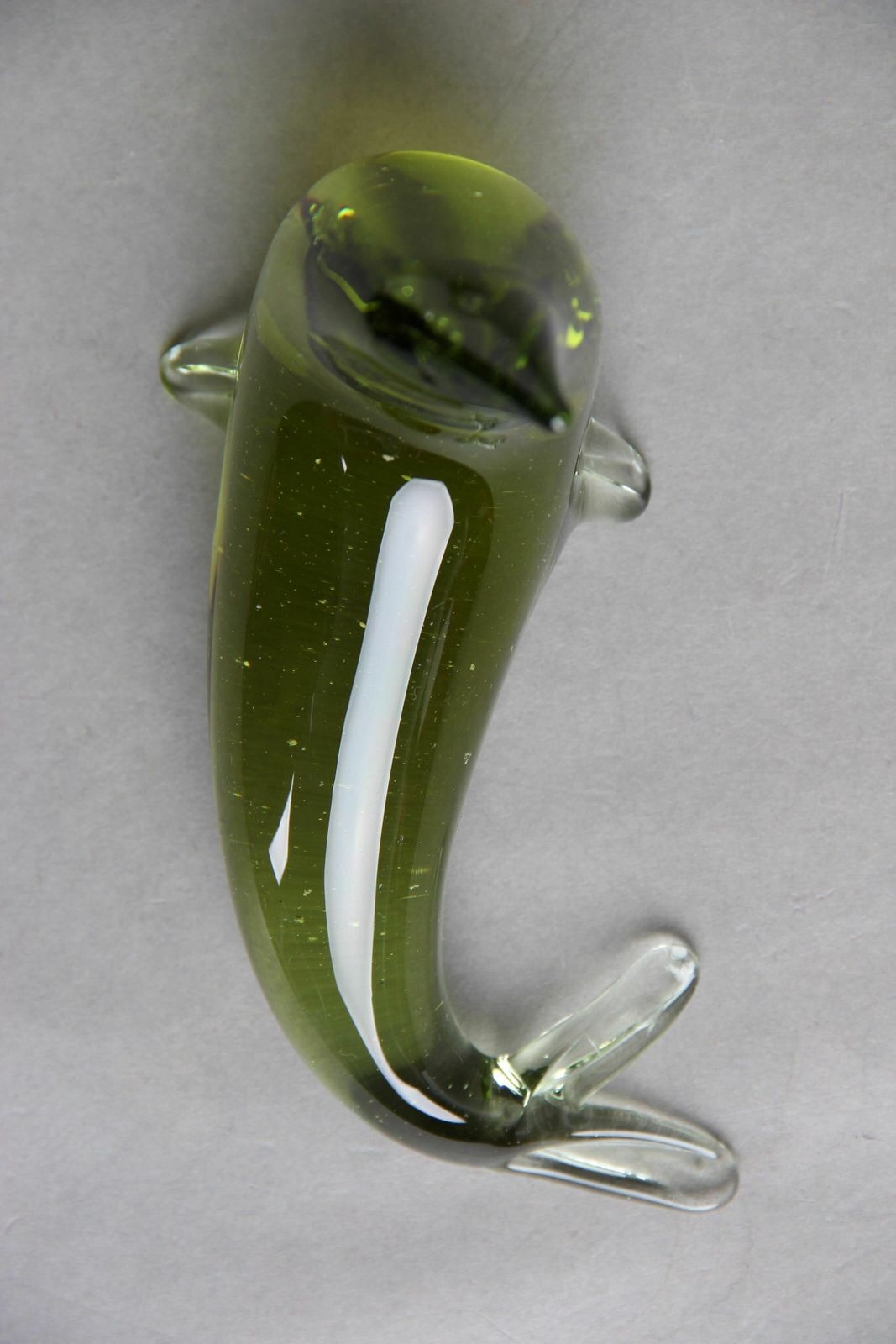 Sea Lion In Green Glass, 1970s Figure In Green Glass, photo vinterior