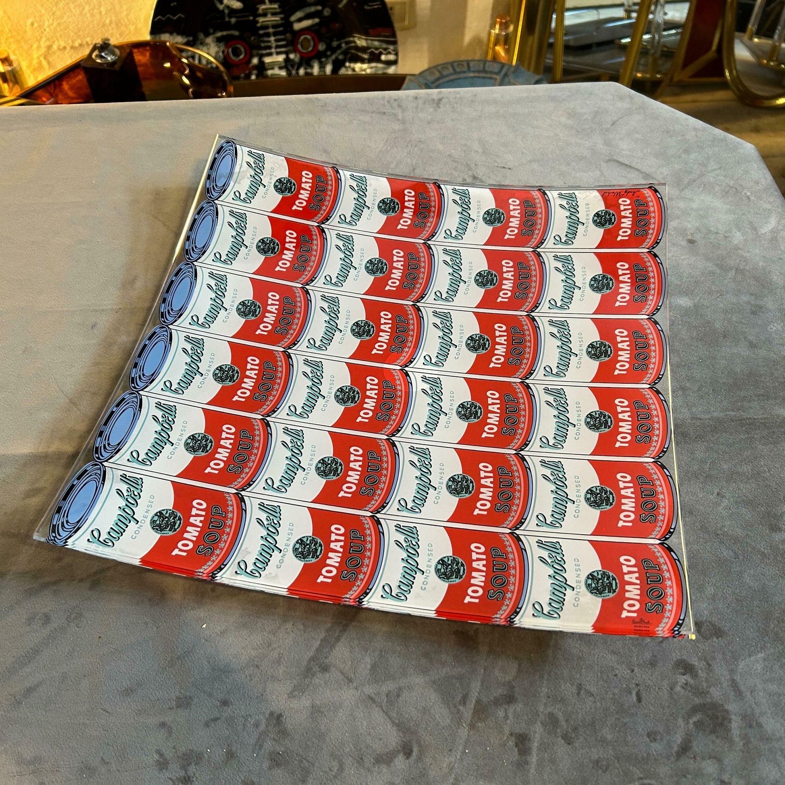photo for sale 1990s Campbell Soup Square Glass Tray Designed By Andy Warhol For Rosenthal £621.01