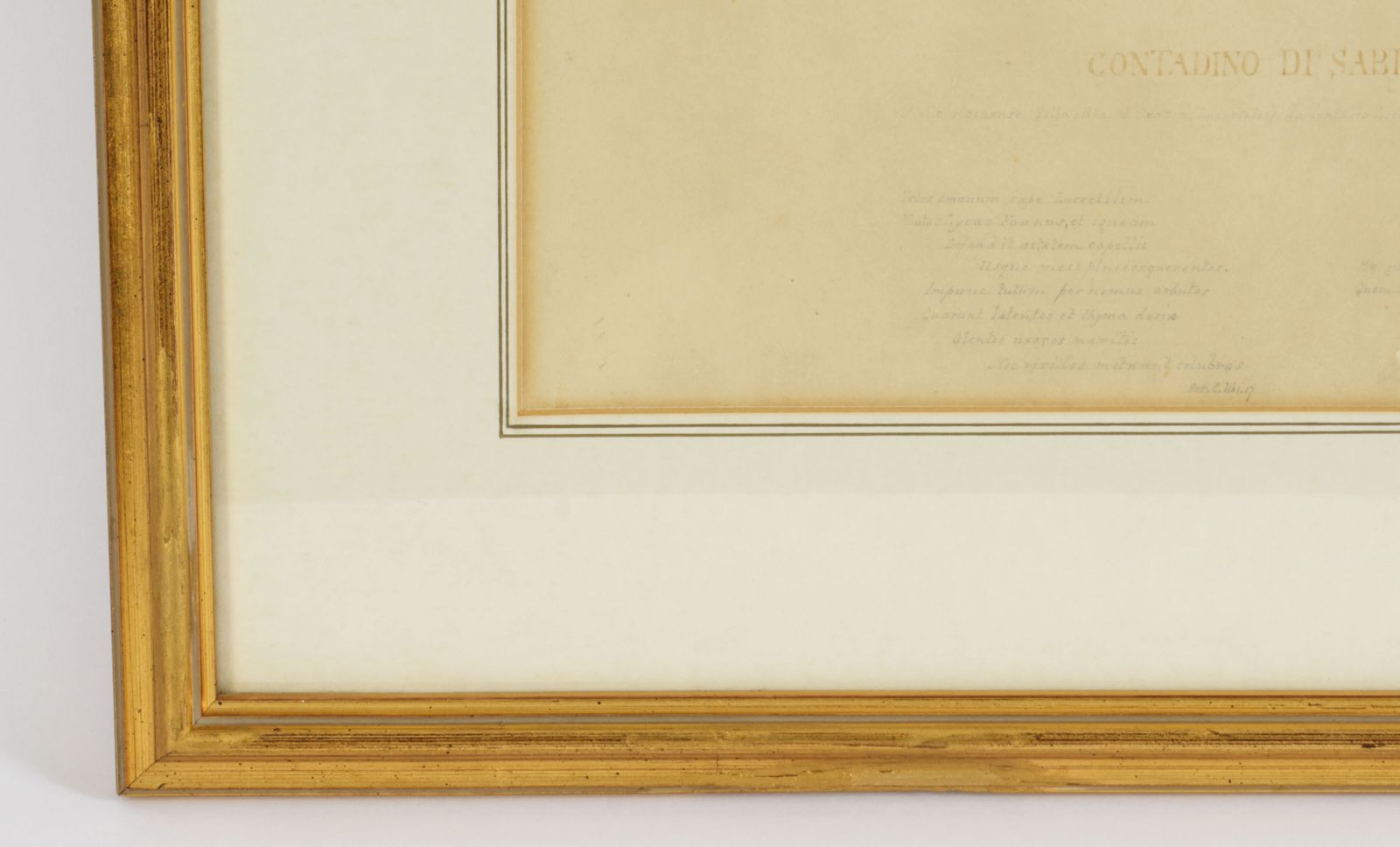 Art Antique Italian Water Colour Titled "Contadino Di Sabina" 19th C photo
