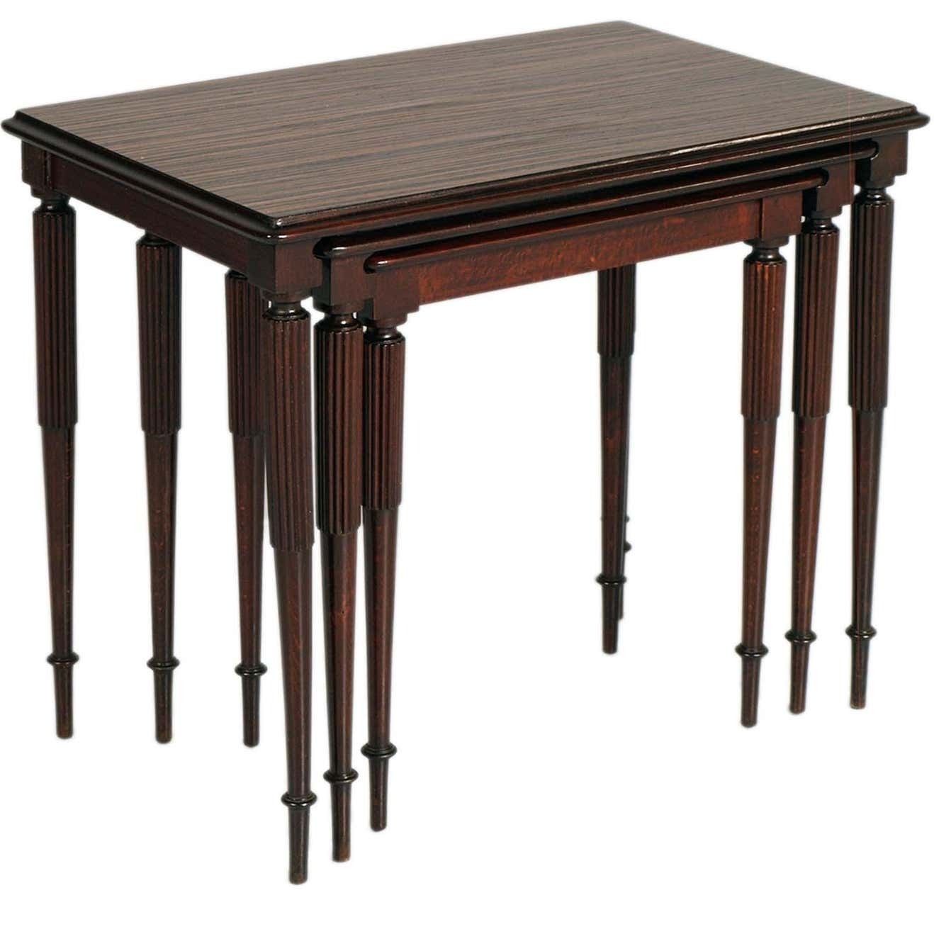1950s Coffee Nest Tables In Macassar By Permanente Mobili Paolo Buffa Attributed photo furniture