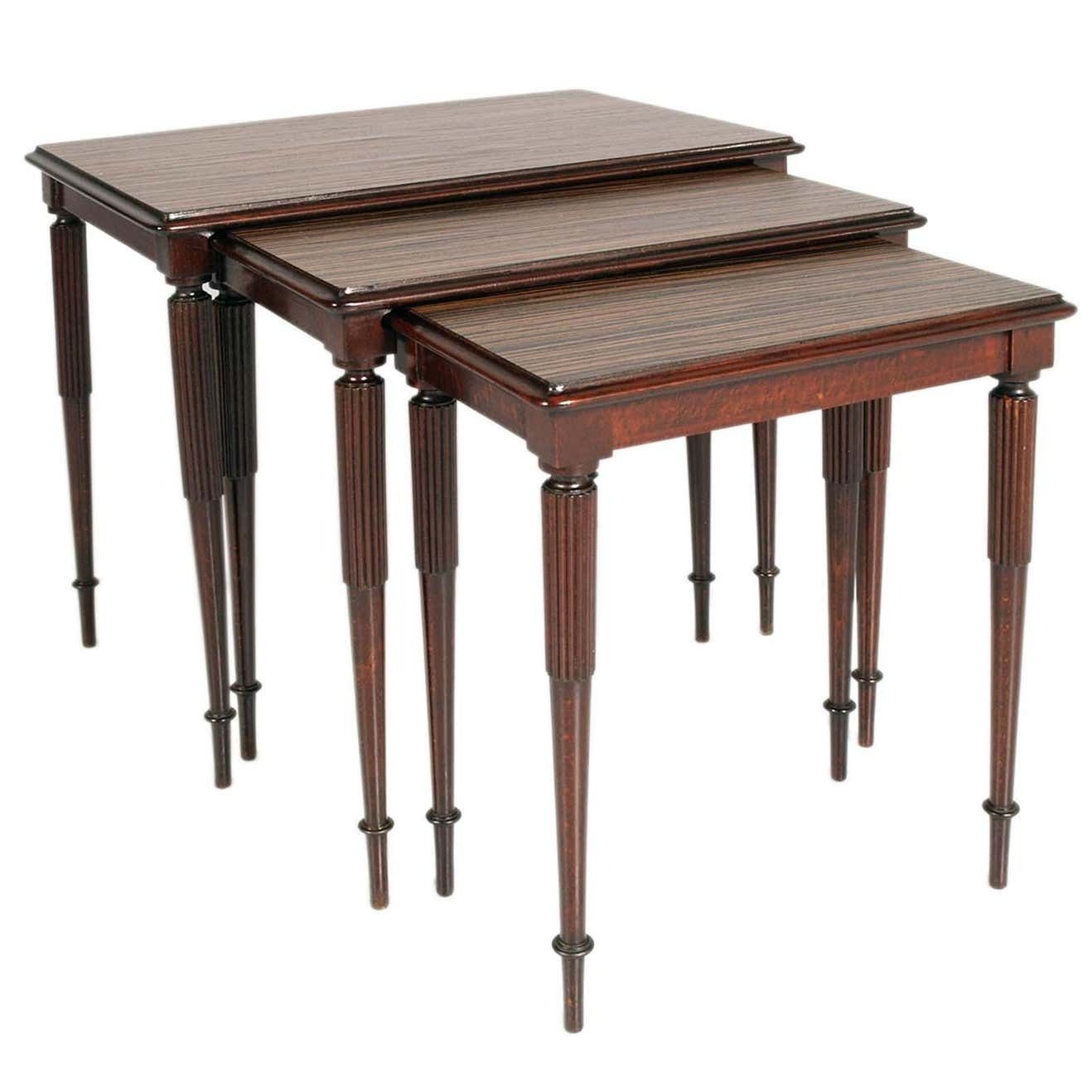 1950s Coffee Nest Tables In Macassar By Permanente Mobili Paolo Buffa Attributed photo 6600.52
