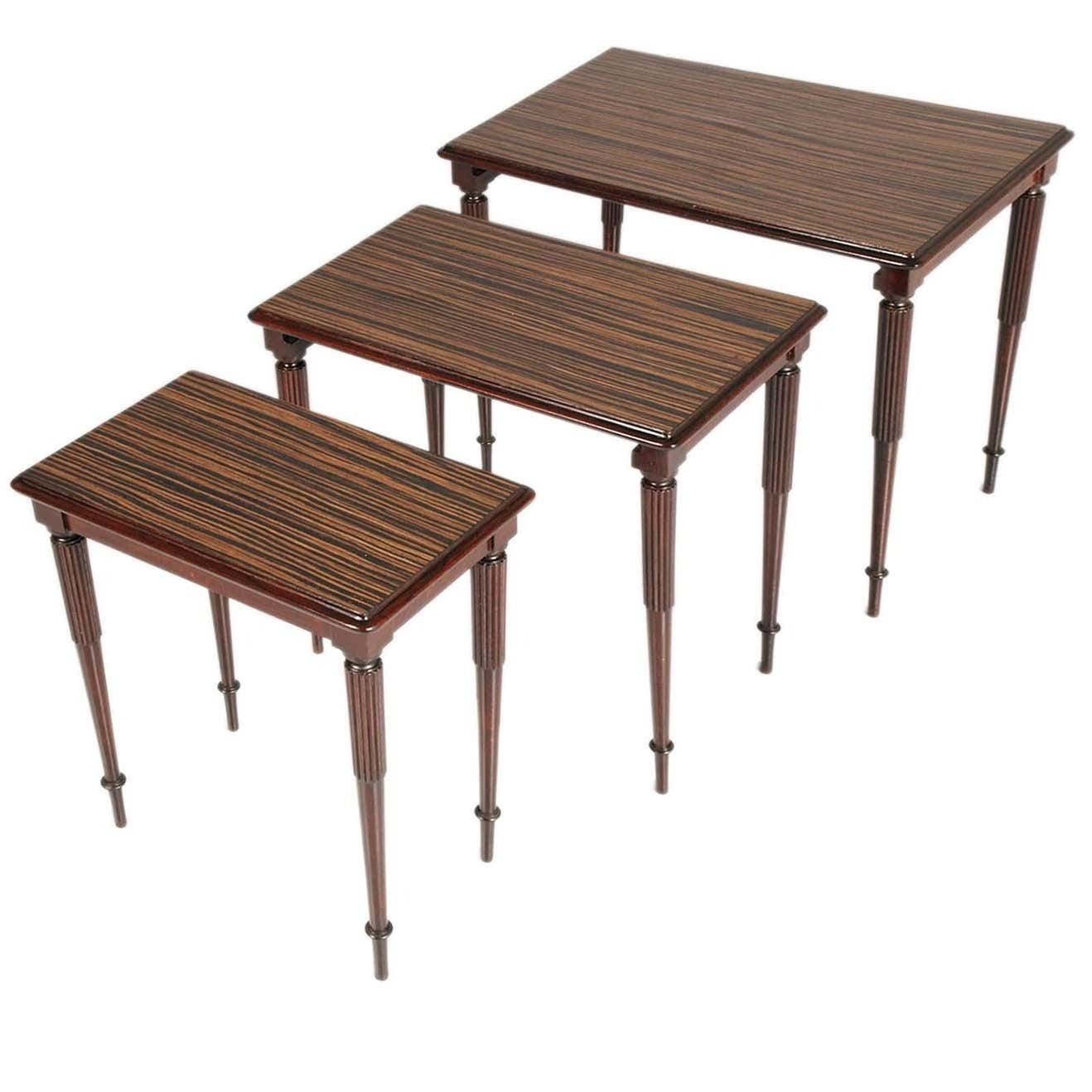 1950s Coffee Nest Tables In Macassar By Permanente Mobili Paolo Buffa Attributed photo buy