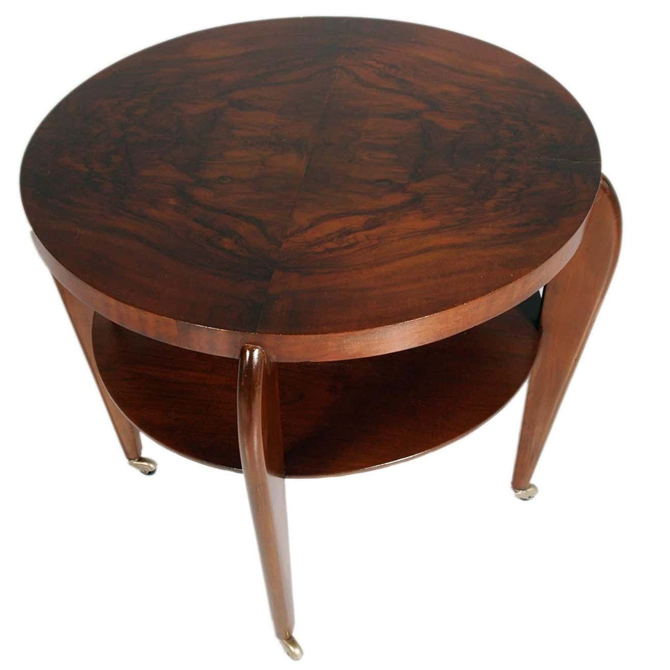 Mid Century Bar Cart Two Tiered Round Coffee Table By Paolo Buffa Per Brugnoli photo furniture