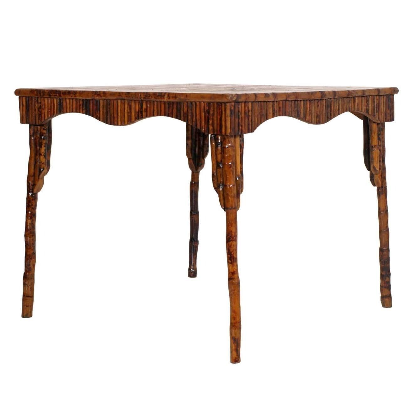 Precious Art Deco Chinoiserie Table From The 1920s, In Beech Wood Hand Carved photo Furniture