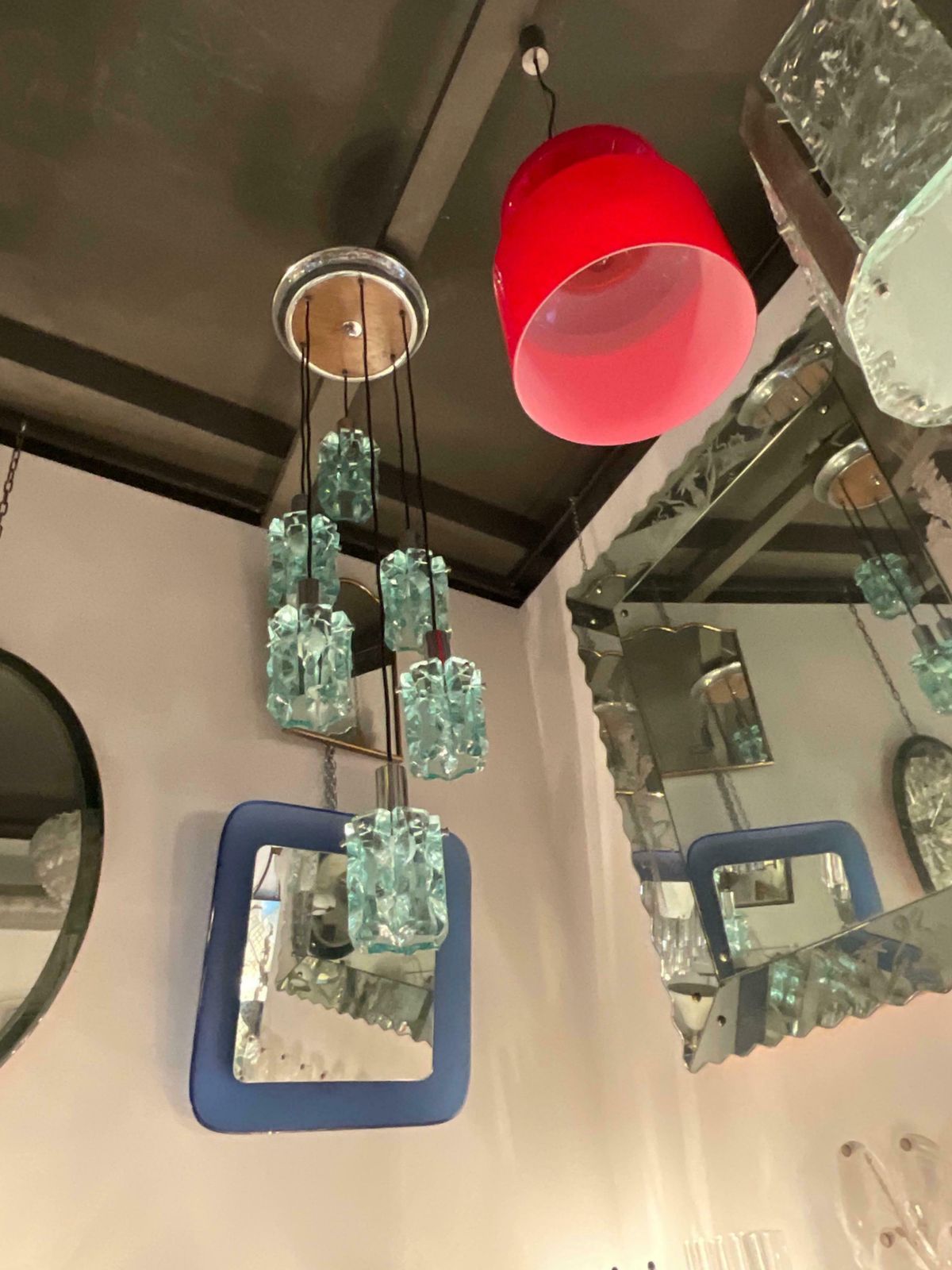 Lighting Zero Quattro Chandelier 6 Lights  1960 photo