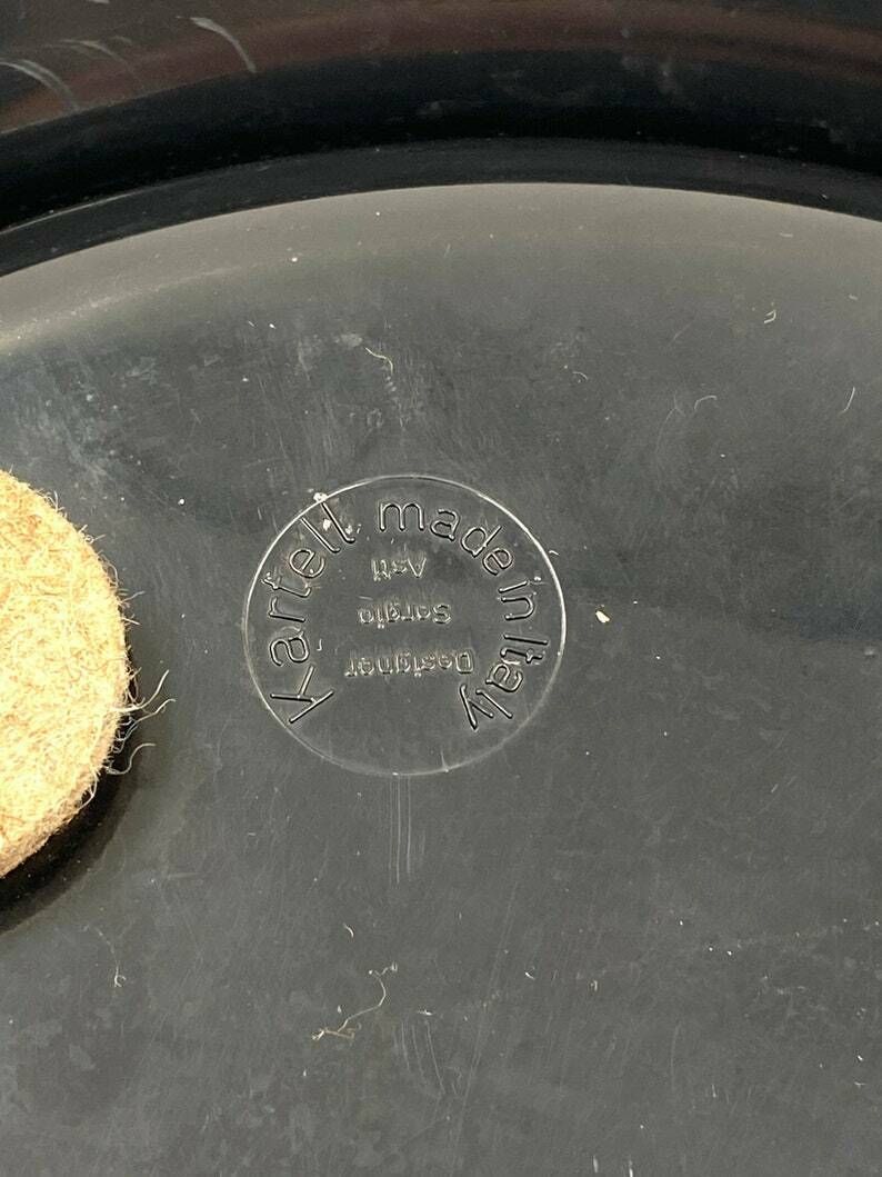 photo furniture Sergio Asti, Mod.4635 Black Ashtray / Catchall, Kartell Italy 1967