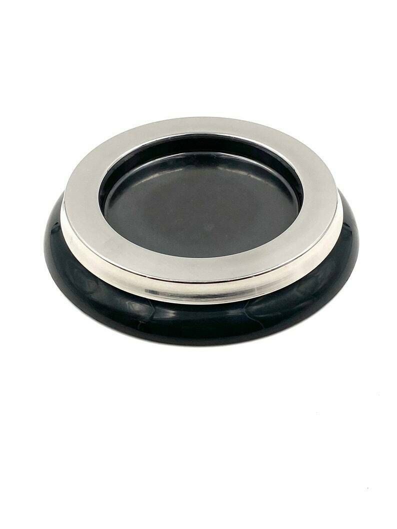 photo for sale Sergio Asti, Mod.4635 Black Ashtray / Catchall, Kartell Italy 1967