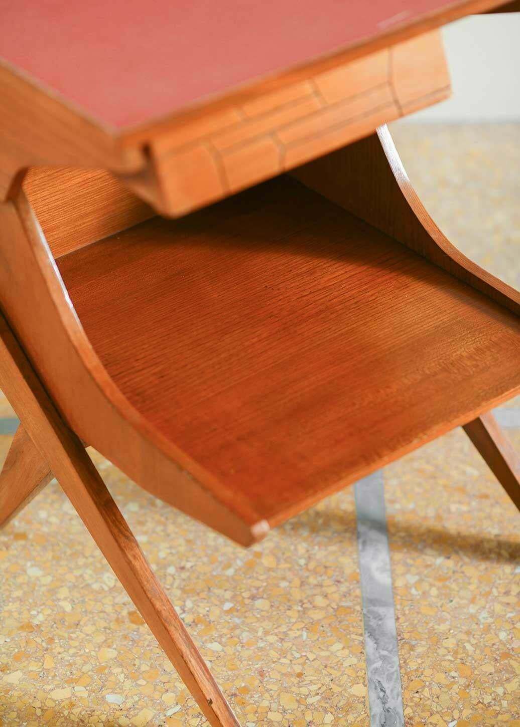Pair Of Wooden Bedside Tables With Coloured Formica Top 1950 (Set Of 2) photo 1900.0