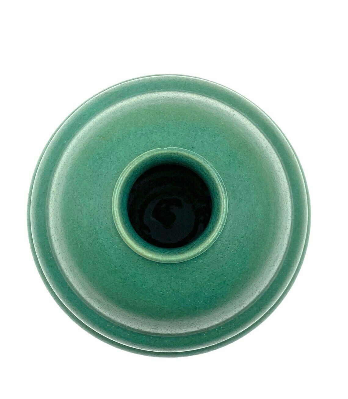 photo furniture Art Déco Turquoise Faience Vase, France 1940s