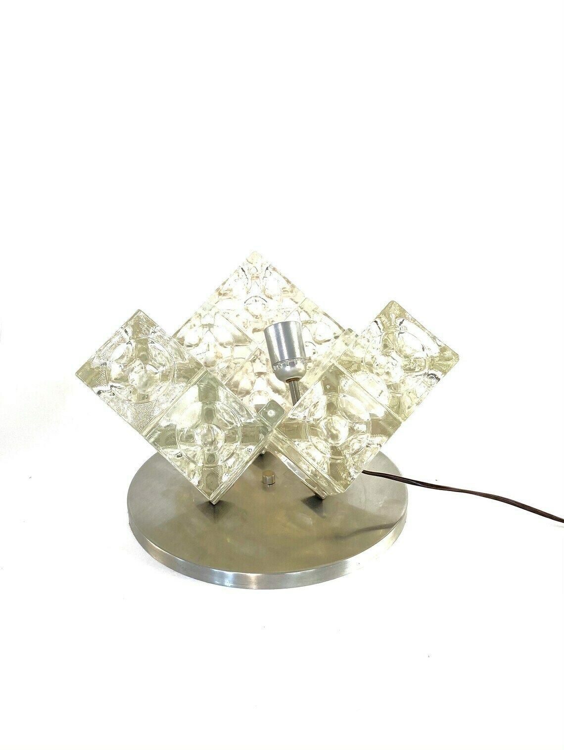 Albano Poli, "Eclisse" Modernist Sculptural Table Lamp, Poliarte Italy, 1968 photo vintage