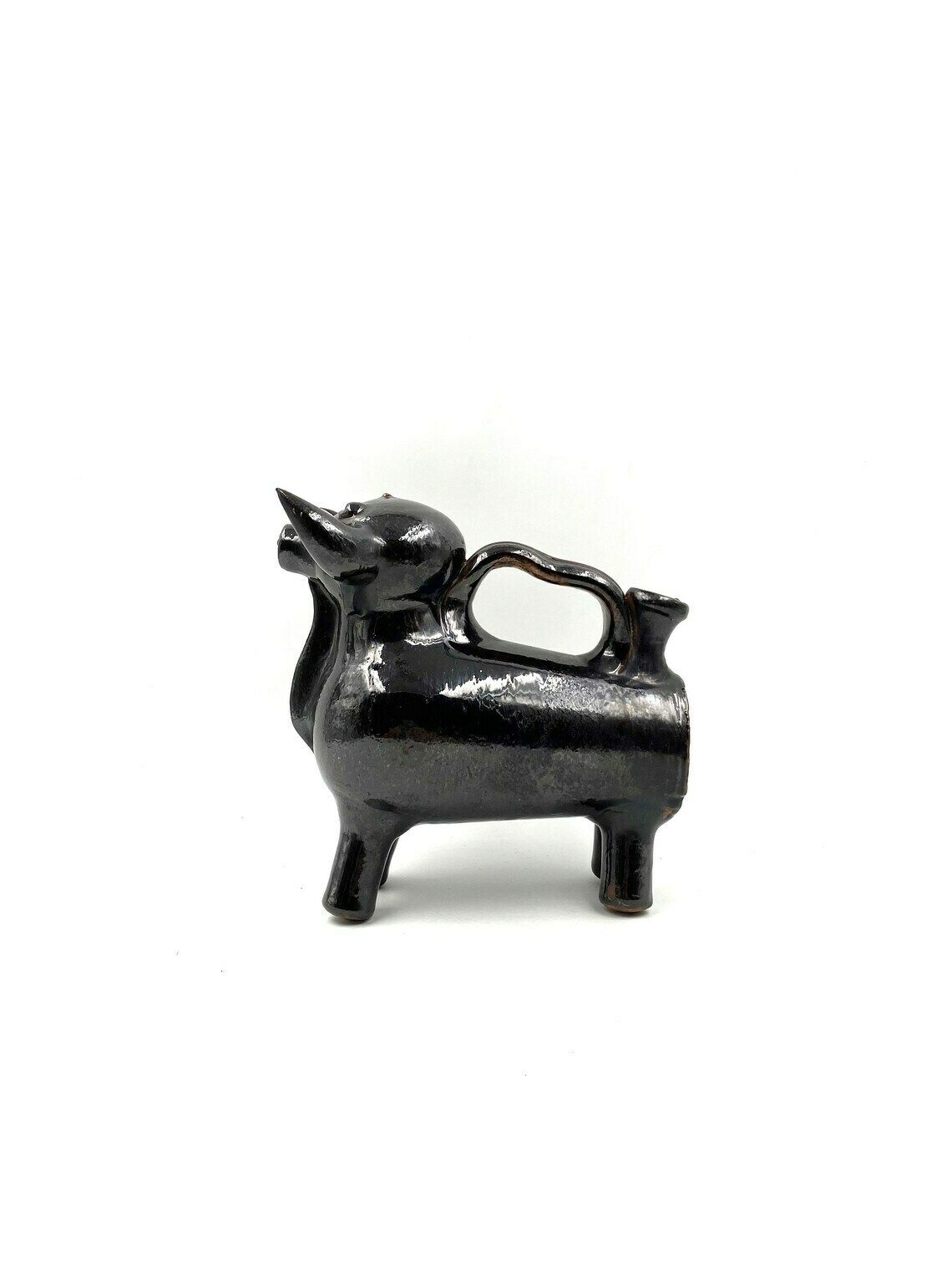 Ancient Mediterranean Style Bull Shaped Jug Sculpture, France 1970s