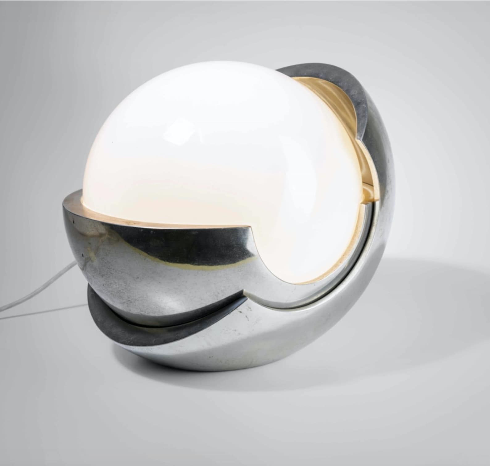 Giacomo Benevelli, 'Roto' Sculptural Table Lamp, Gaetano Missaglia 1970, Original Signature photo furniture