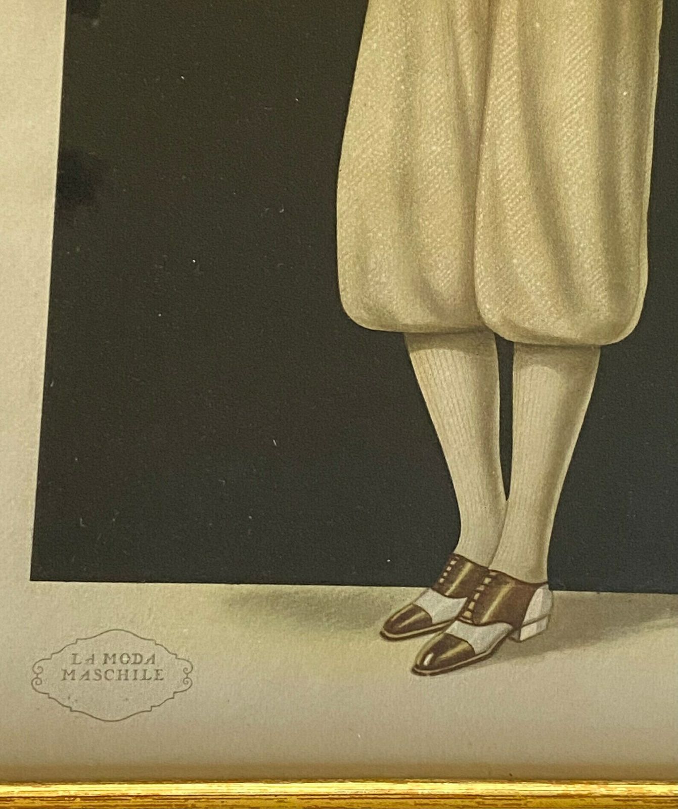 photo vintage La Moda Maschile, Set Of 6 Framed Original Illustrations Of Men's Fashion From The 30s, Italy 1930s