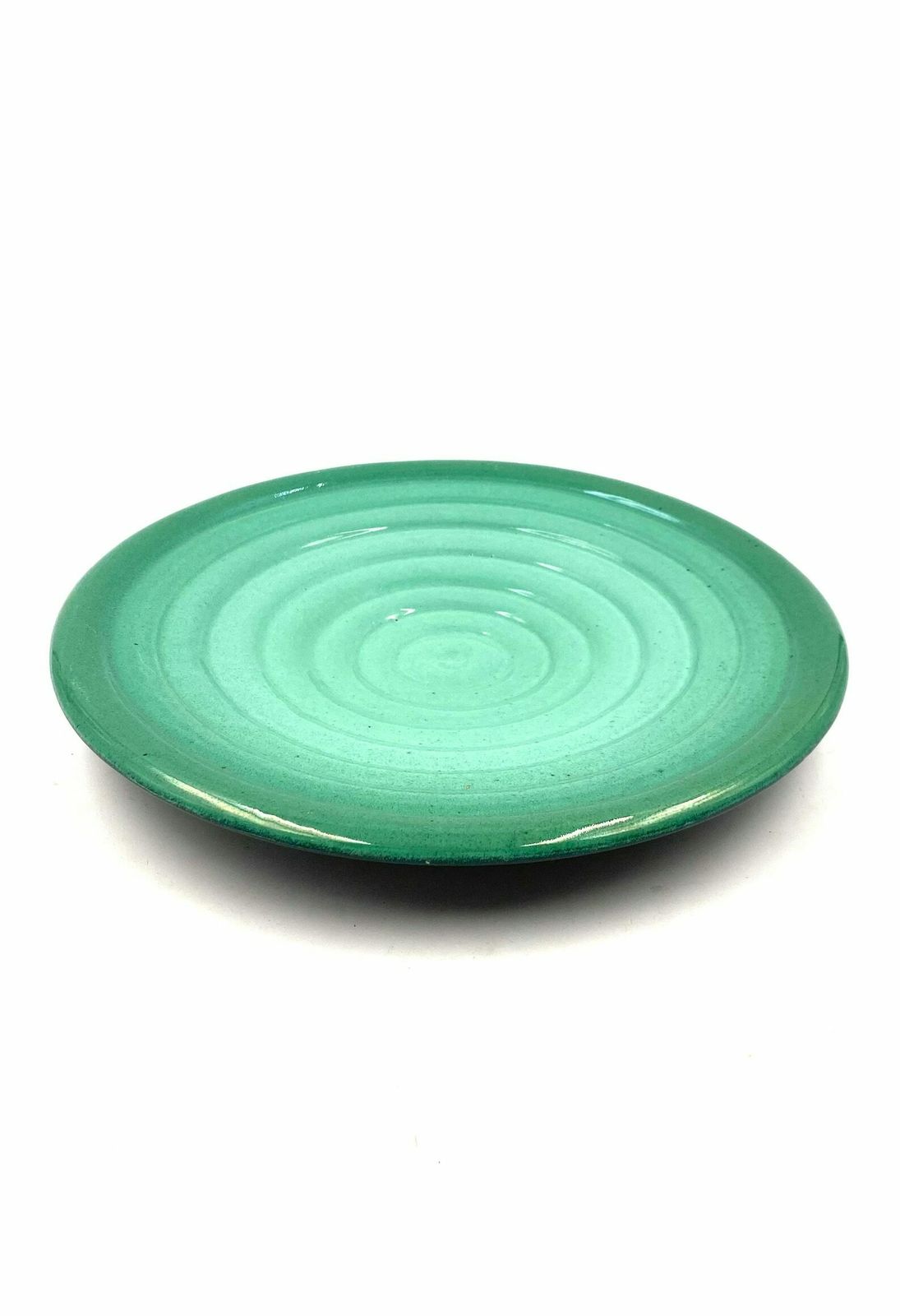 Midcentury Green Ceramic Plate / Centerpiece, Giuseppe Mazzotti, Albisola, Italy 1960s photo furniture
