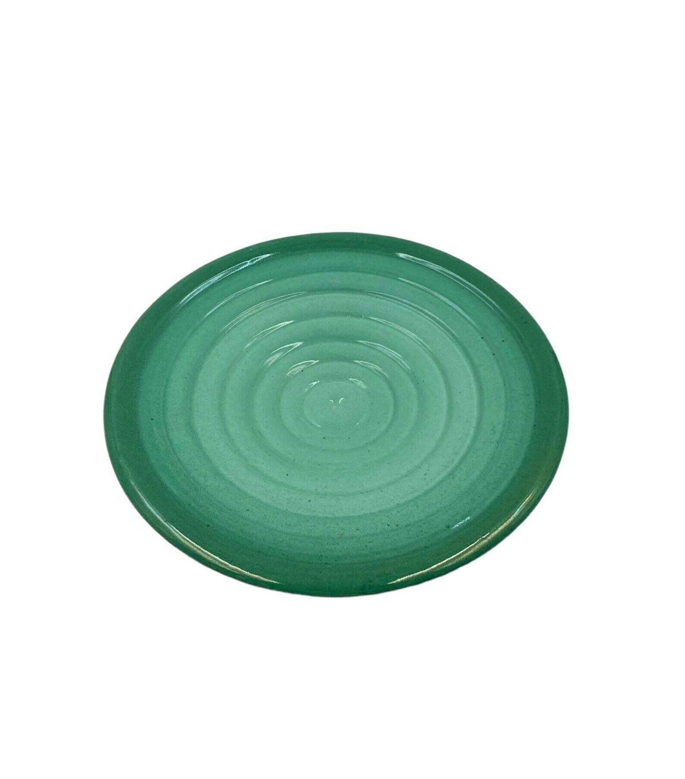 273.0 Midcentury Green Ceramic Plate / Centerpiece, Giuseppe Mazzotti, Albisola, Italy 1960s photo