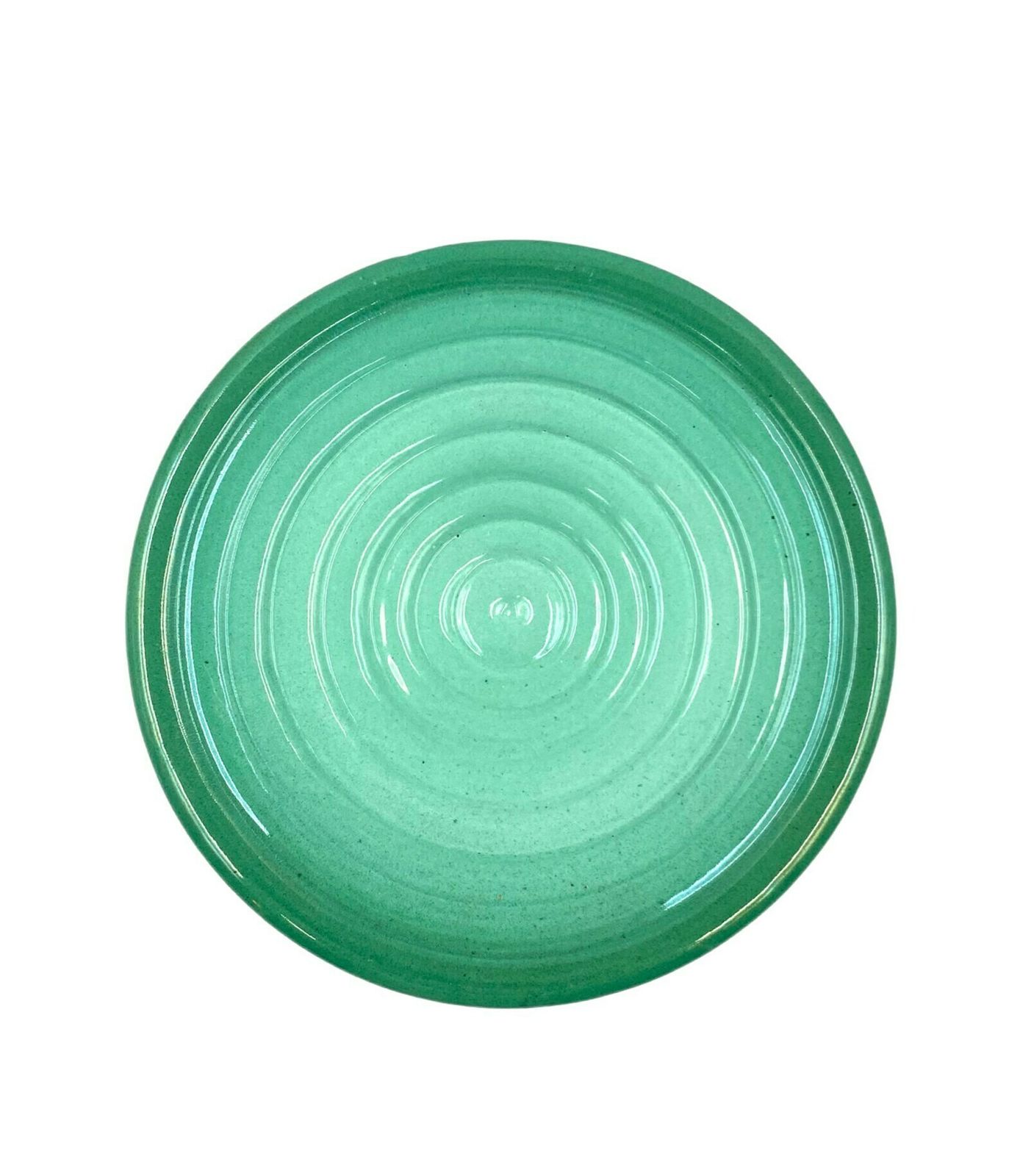 photo vinterior Midcentury Green Ceramic Plate / Centerpiece, Giuseppe Mazzotti, Albisola, Italy 1960s