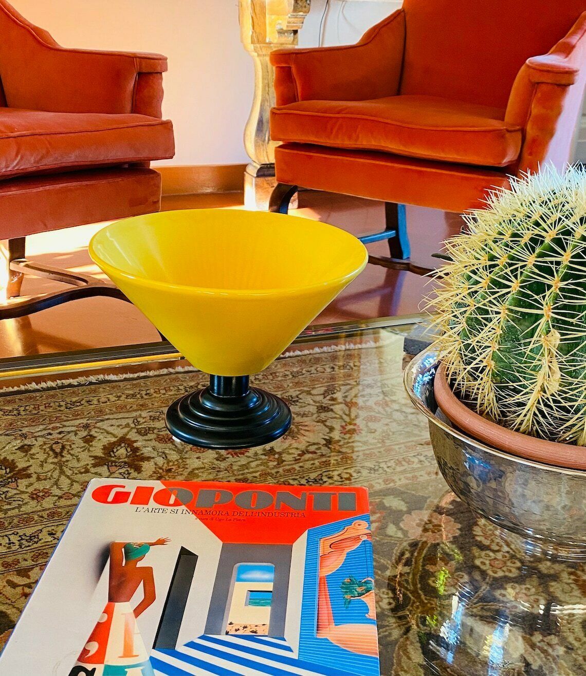 Yellow Conic Vase, Postmodern Memphis Milan Style, Italy 1980s photo furniture