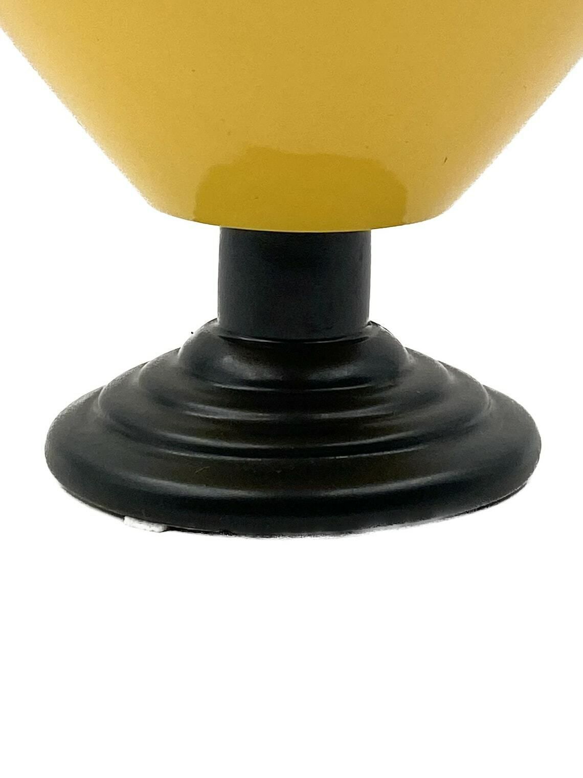 Yellow Conic Vase, Postmodern Memphis Milan Style, Italy 1980s photo vinterior