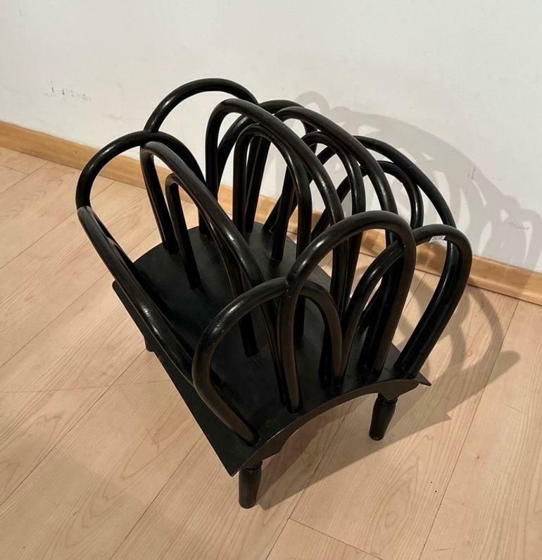 Thonet Newspaper Stand, Bent And Stained Beechwood, Austria Circa 1900 photo buy