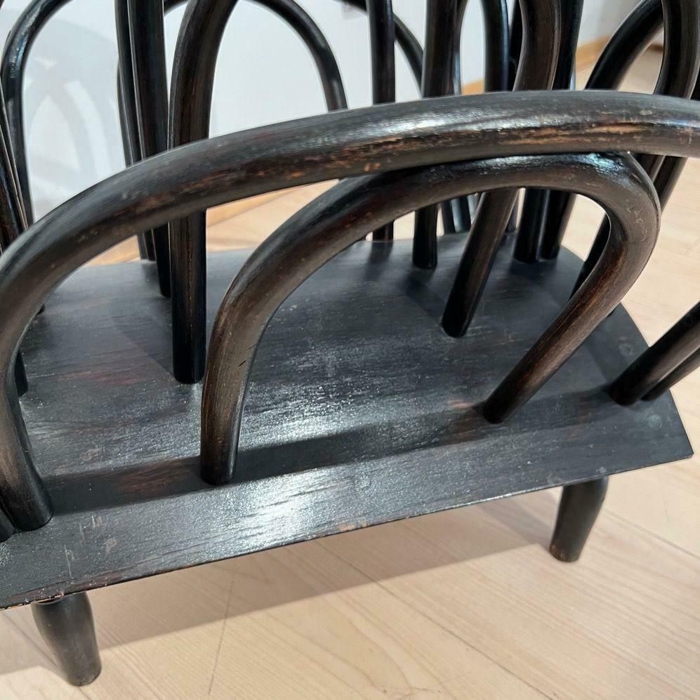 photo for sale Thonet Newspaper Stand, Bent And Stained Beechwood, Austria Circa 1900