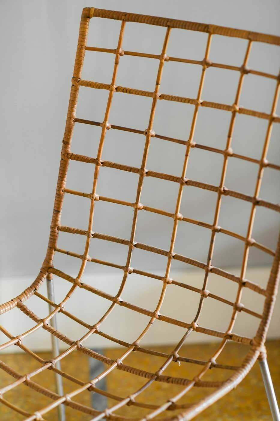 Pair Of Rattan Chairs With Metal Structure 1980 photo Furniture