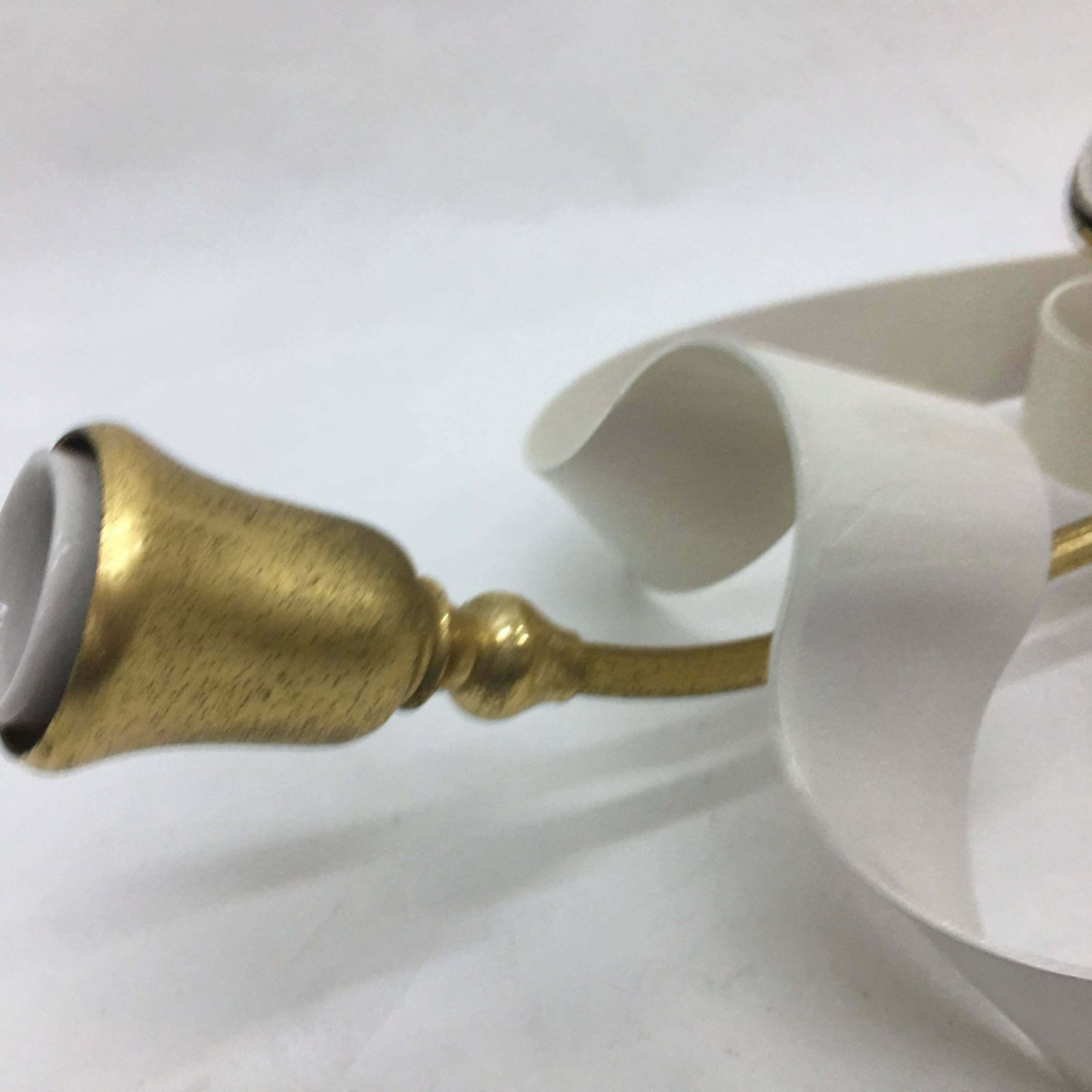 photo furniture 1950s Two Mid Century Modern Italian Brass And White Painted Metal Wall Sconces