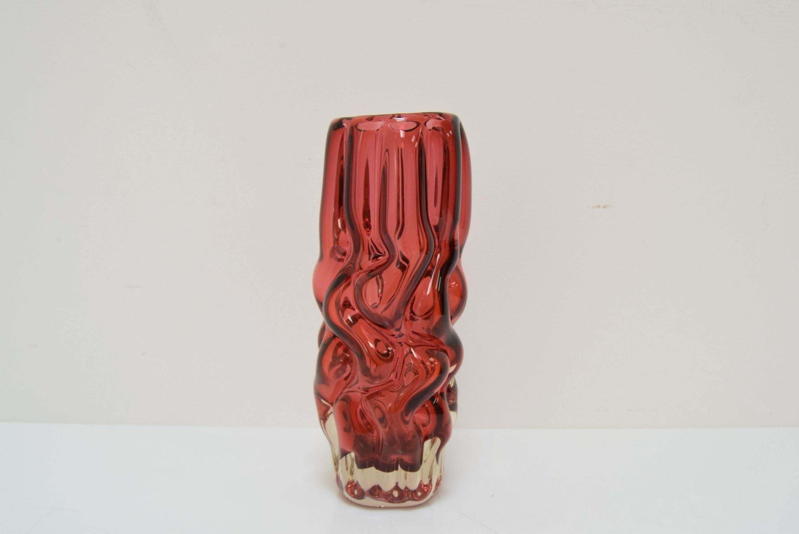 Glass Vase By Pavel Hlava For Crystalex Nový Bor, 1970's. photo for sale