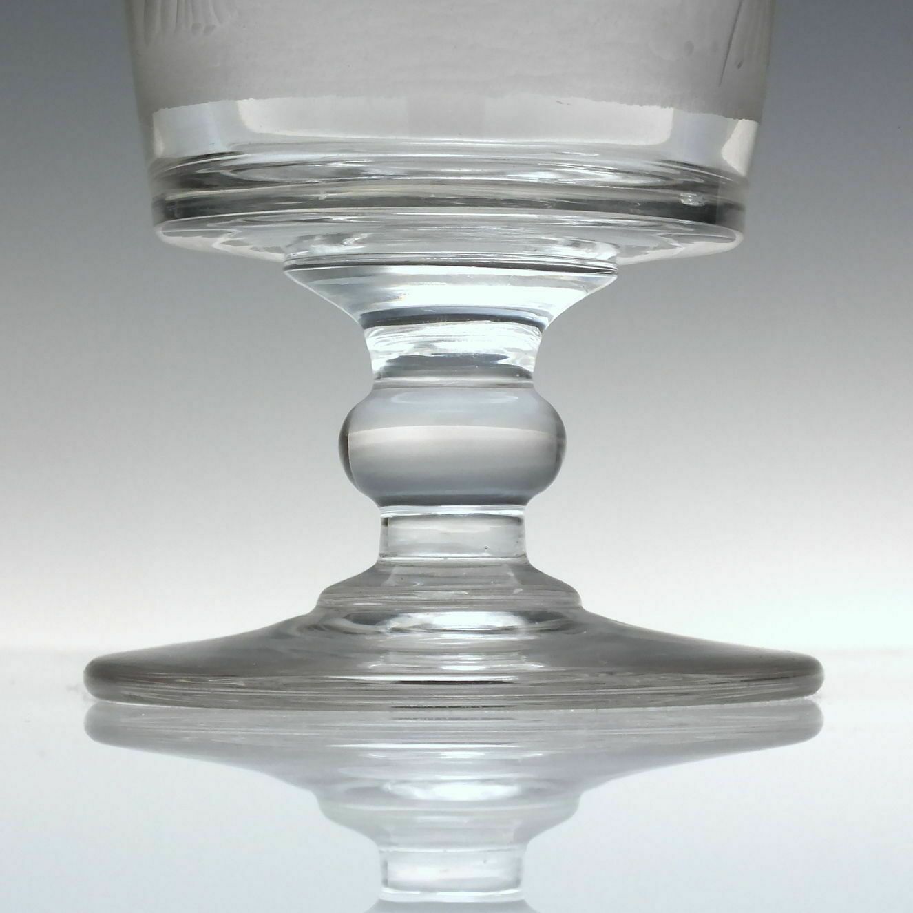 Provincial Grand Master Company Of Odd Fellows Engraved Glass Rummer C1837 photo for sale