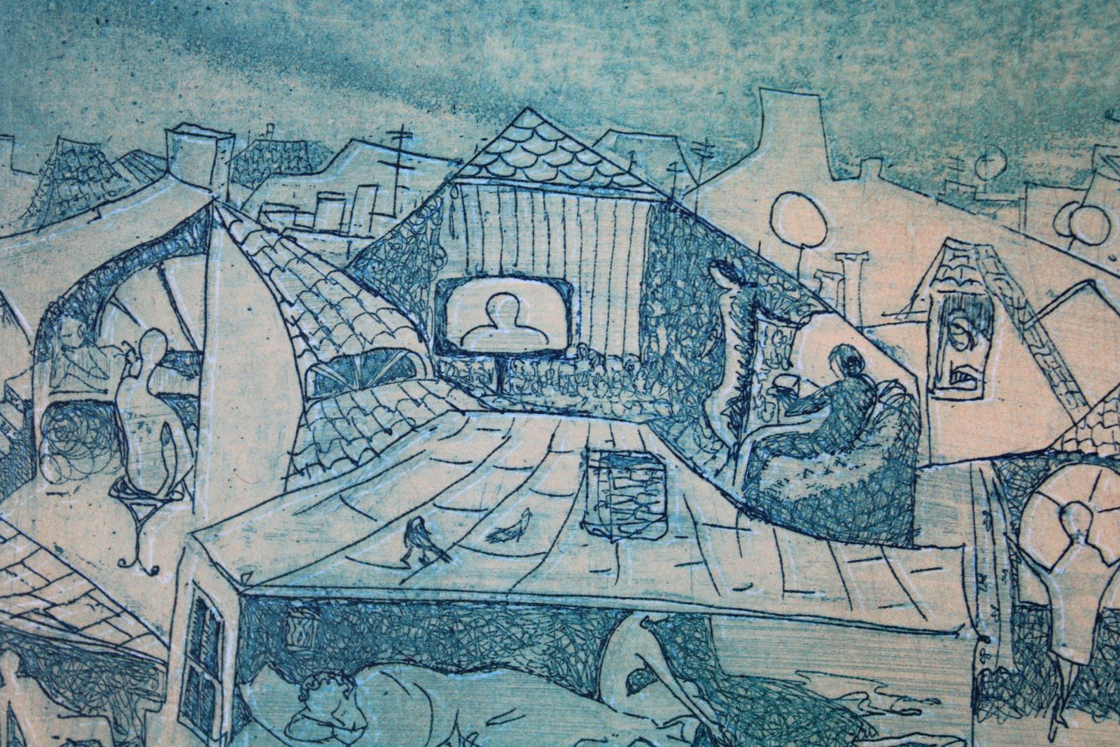 Jekaterina Gryazeva Night City 2005, Paper, Etching, 40/100 2005 photo Art