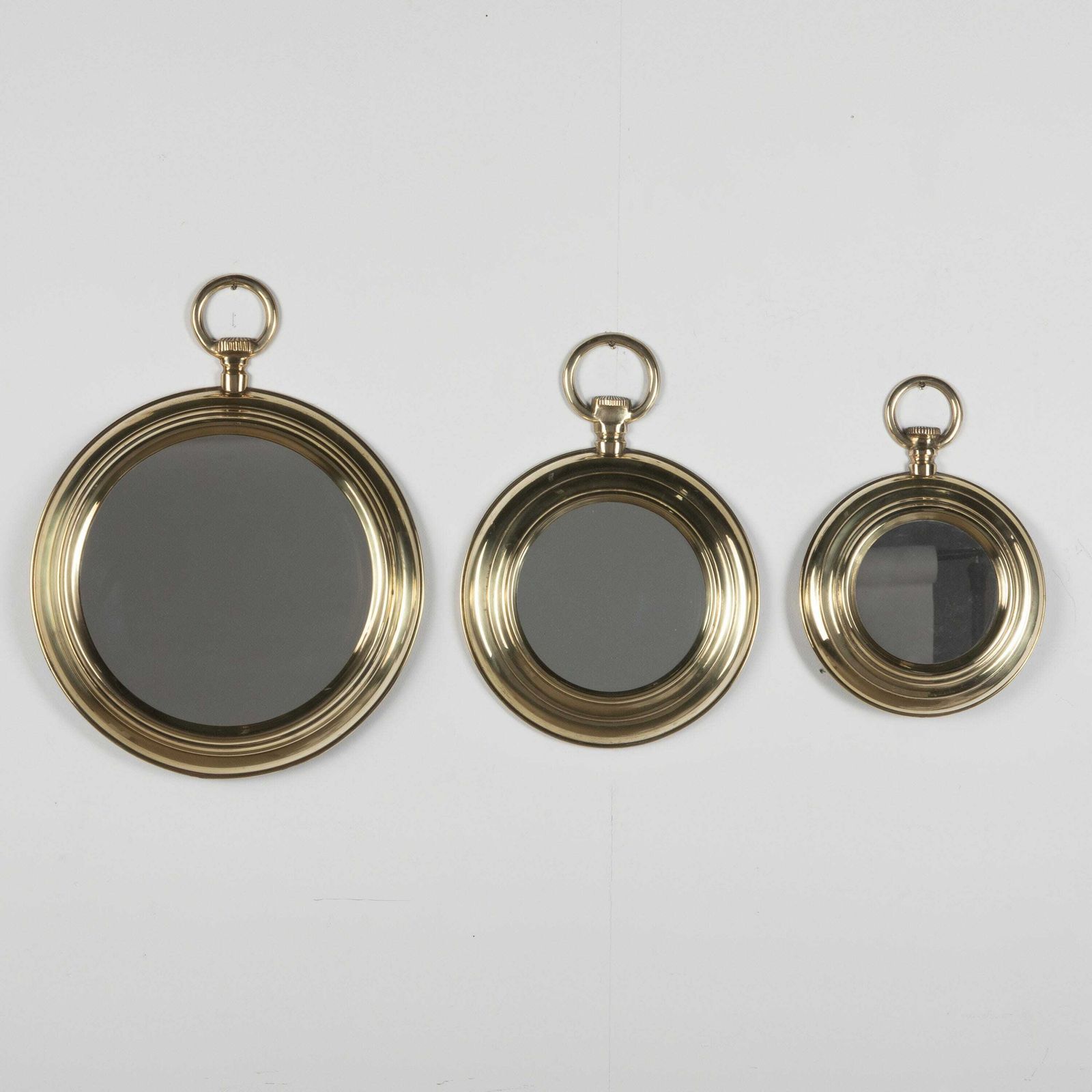 Set Of Three 20th Century Pocket Watch Mirrors