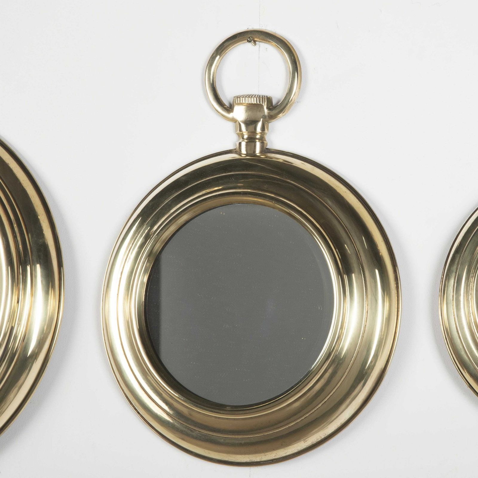 Set Of Three 20th Century Pocket Watch Mirrors photo for sale