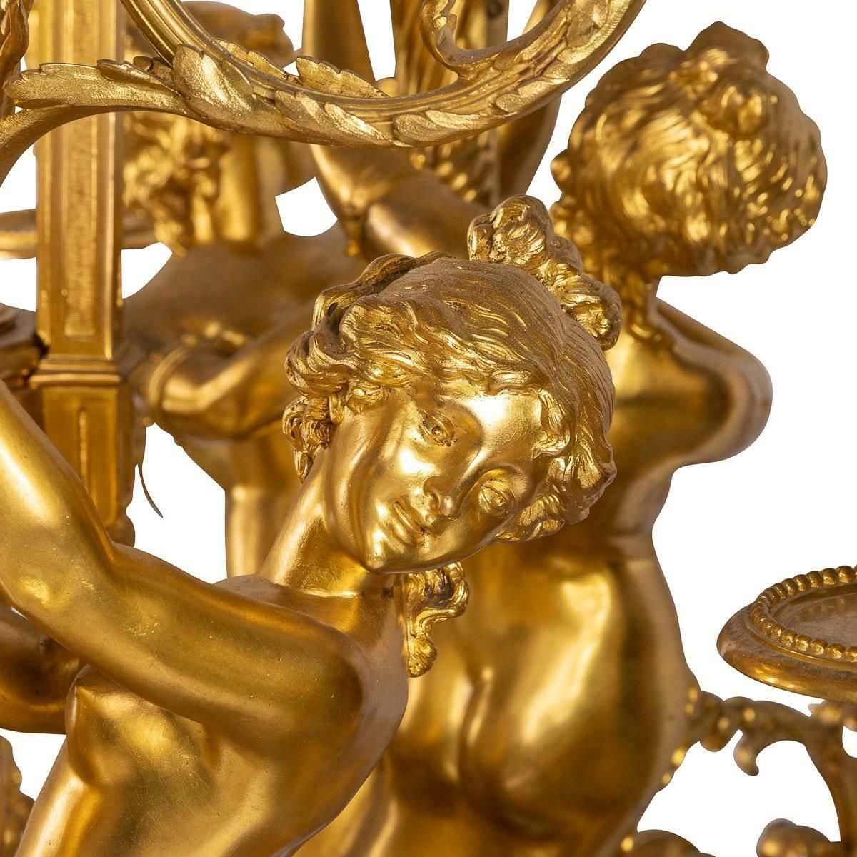 photo buy 19th Century French Louis XVI Style Ormolu Twenty Seven Light Chandelier, C.1890